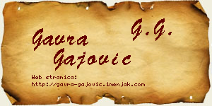 Gavra Gajović vizit kartica